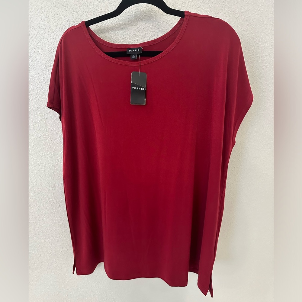 Torrid Studio Knit Crew Neck Dolman Tee